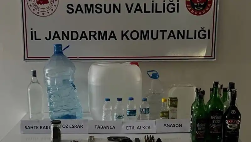 Samsun’da Sahte İçki Operasyonu: Litrelerce Sahte İçki Ele Geçirildi!
